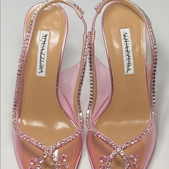 Aquazzura Seduction 105mm crystal-embellished pumps size 38 - Picture 6 of 16